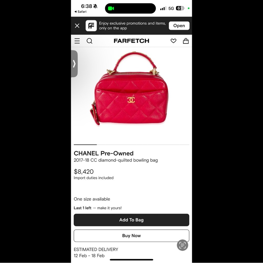 CHANEL RED CAVIAR Double Zip Top Handle Mini Bsg - Picture 14 of 15